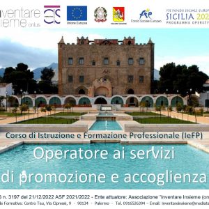 BANDO DI SELEZIONE PERSONALE DOCENTE del modulo di “Gestione dei processi di promozione e accoglienza” da impegnare nel terzo anno del Corso IeFP per “Operatore ai servizi di promozione e accoglienza”, A.S.F. 2023 – 2024, Circolare 18/2023 – Assessorato Regionale dell’Istruzione e della Formazione Professionale